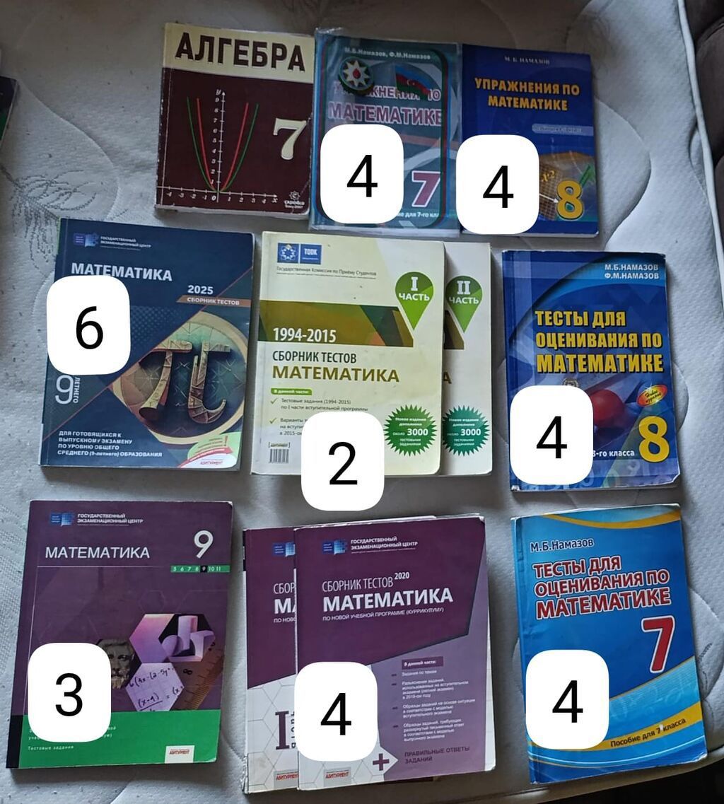 Məktəb və abituriyentlər üçün fənn və test vəsaitləri dəsti Tərkib: - — Kitablar və jurnallar, Bakı (6)