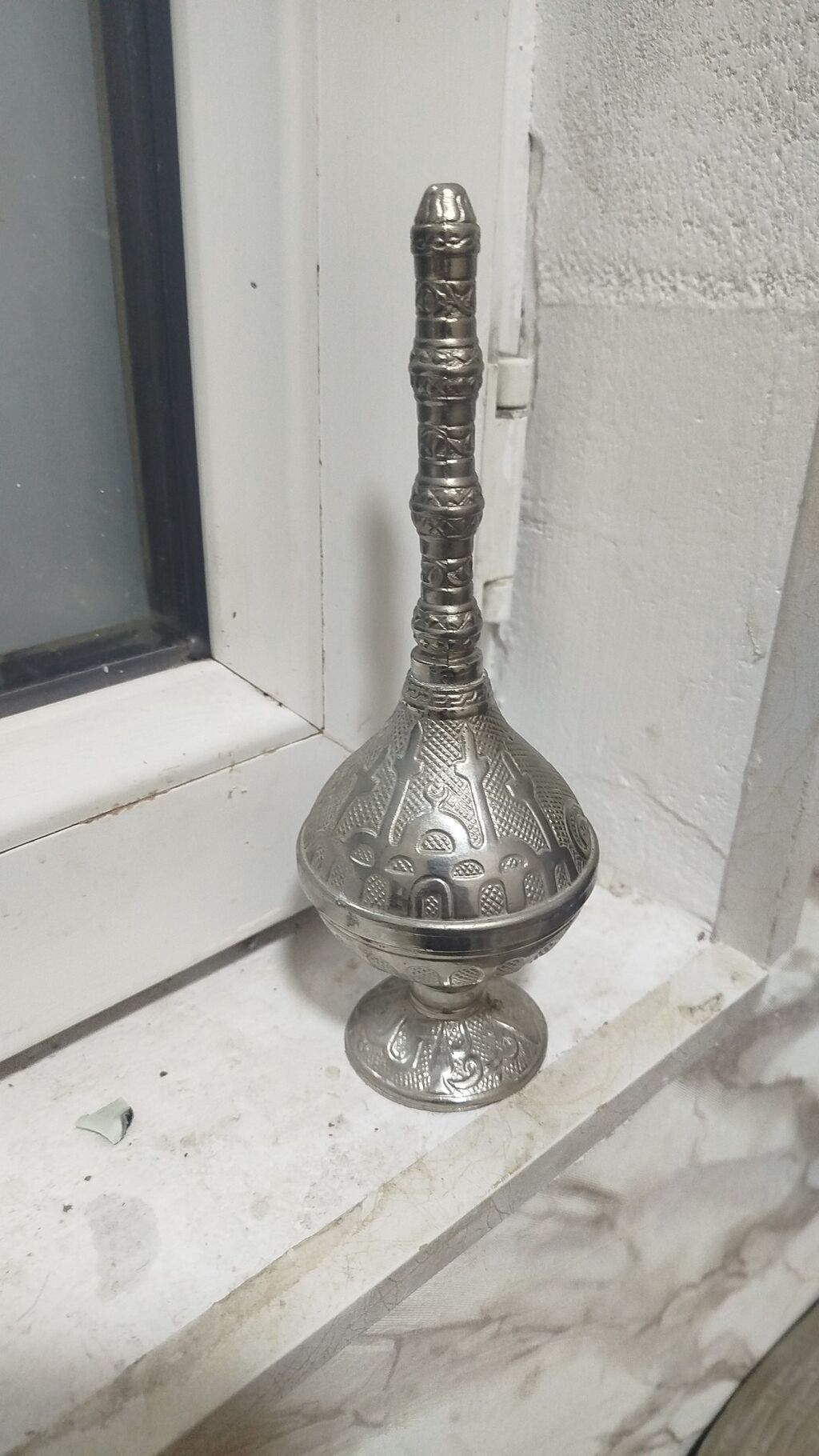 Dekorativ süfrə qabları və metal şamdan/kolba - Kobalt-mavi dekorlu — Fərdi qablar, Bakı (3)