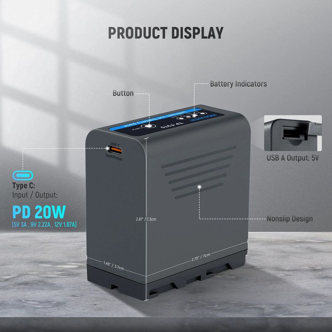 Neewer NP-F970 7800 mAh ikili batareya — Elektronika, Bakı (2)