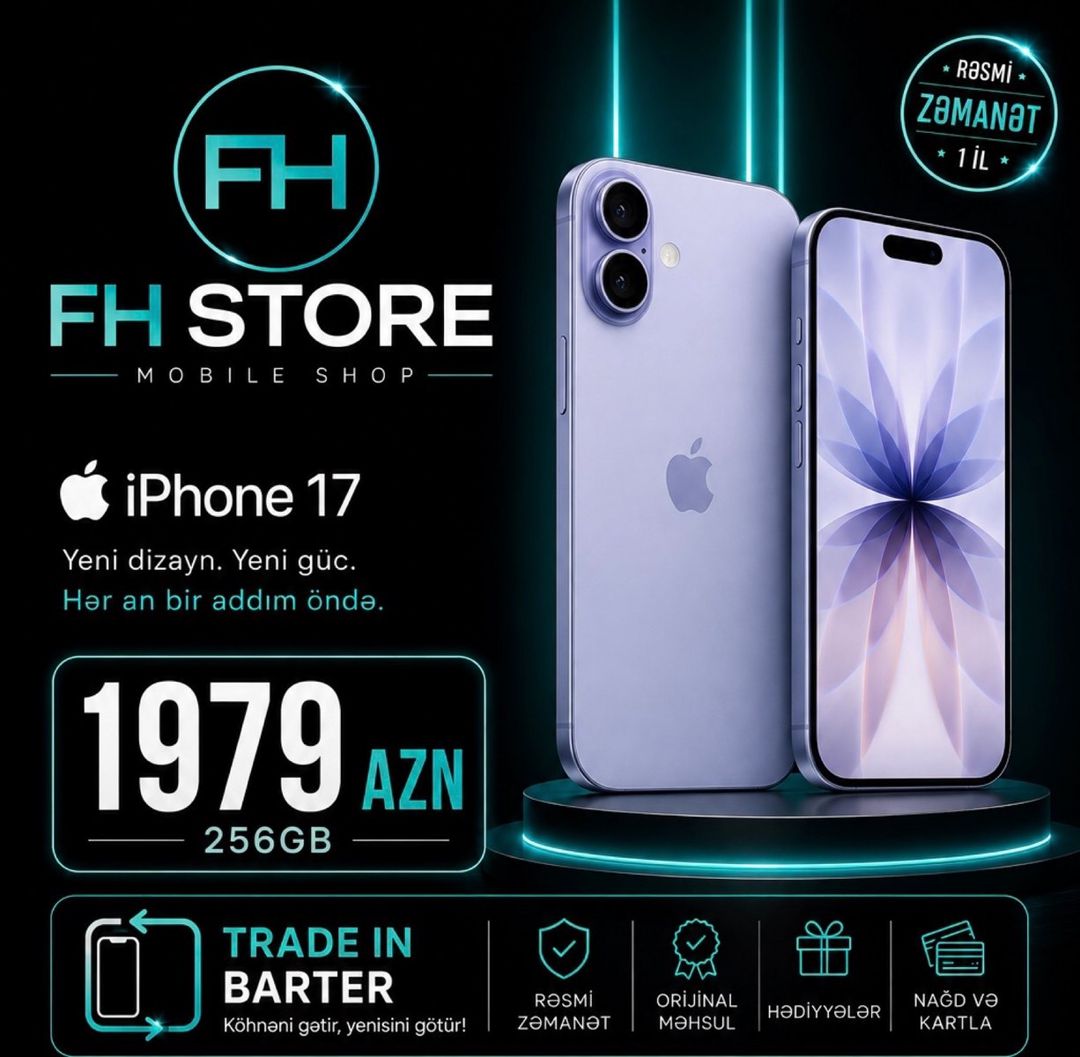 Apple iPhone 17 Mist Blue 256GB/8GB — Mallar, Bakı