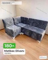 Mətbəx Divanı – 170×120 sm - Künc forması, 3 hissədən ibarət - Yumşaq — Mebel