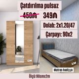 Gənc oda🤴👸 DOLAB+ÇARPAYI_ 💥 Yeni və sifarişlə Qiymət : 349₼ — Furniture