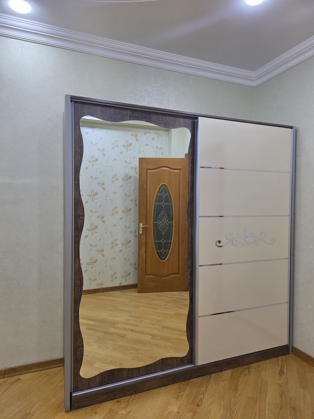Sürüşən qapılı böyük gardırob - Material: laminat/LDSP karkas, tünd — Mebel, Bakı (3)