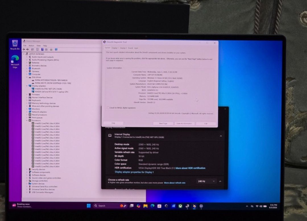 Asus Rog Zephyrus G16 RTX 5070Ti — Elektronika, Bakı (4)