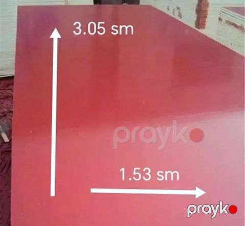 Qırmızı rəngli MDF/laminat lövhə - Ölçü: 3.05 m x 1.53 m (təxminən — Sumqayıt