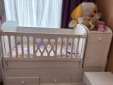 Uşaq beşiyi və komodlu dəst - Rəng: ağ - Material: MDF/taxta — Mebel