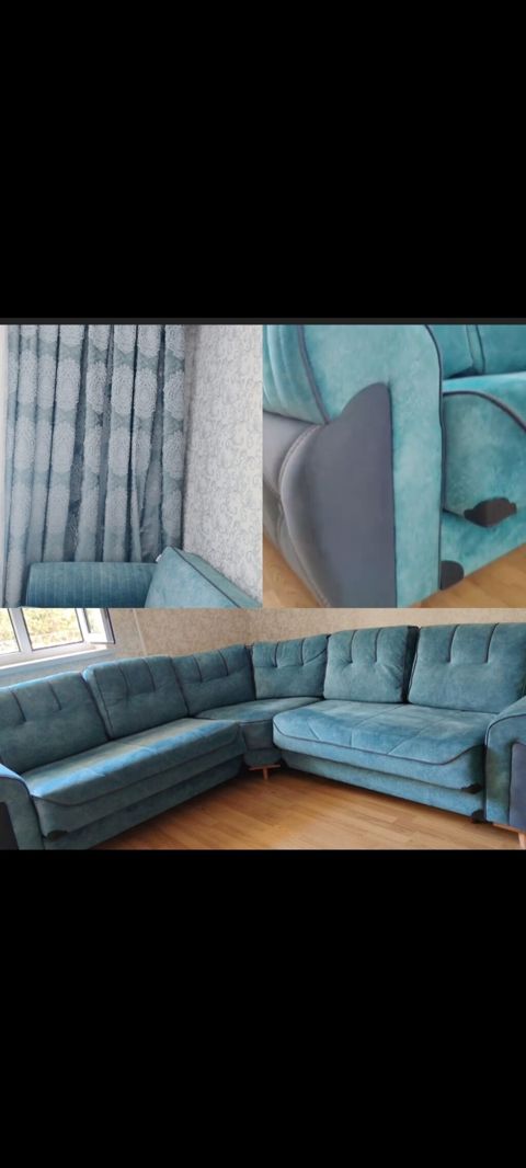 Künc divan — açılan, bazalı, işlənmiş