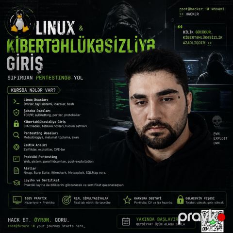 **0-dan Linux və Kibertəhlükəsizlik Kursu** Linux və — Bakı