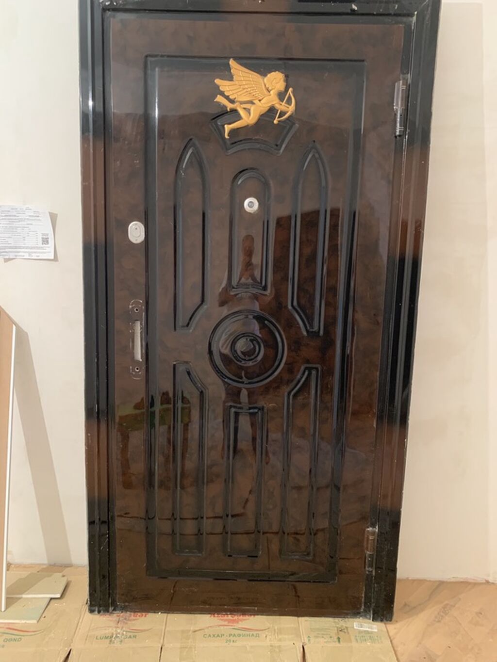 Dəmir giriş qapısı – klassik naxışlı model - Material: polad/metal — Mallar, Masazır (3)