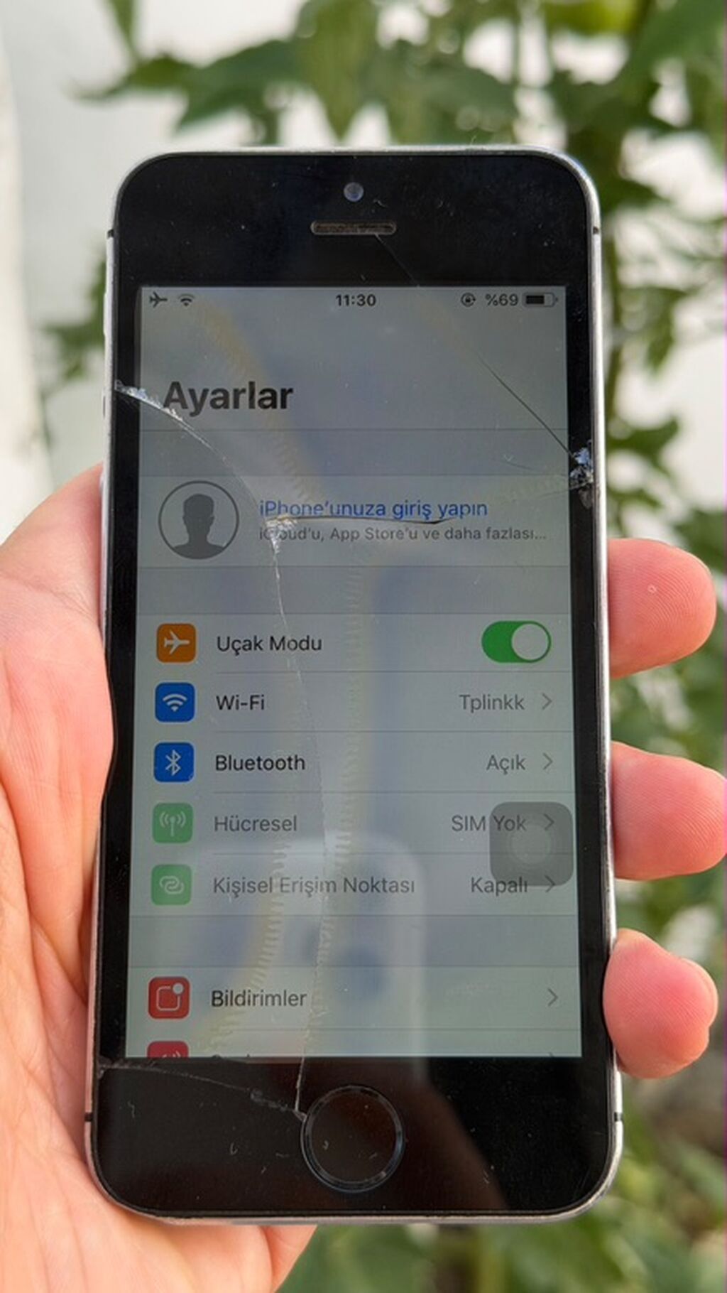 IPhone 5s, Gümüşü, Qırıq — Apple iPhone, Bakı