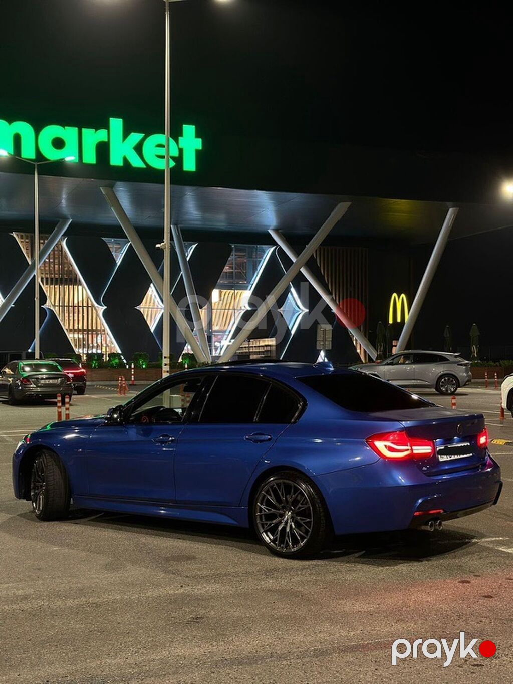 BMW 3 Series (F30) sedan – Estoril Blue rəng - M paket xarici görünüş — Avtomobillər, Bakı (2)