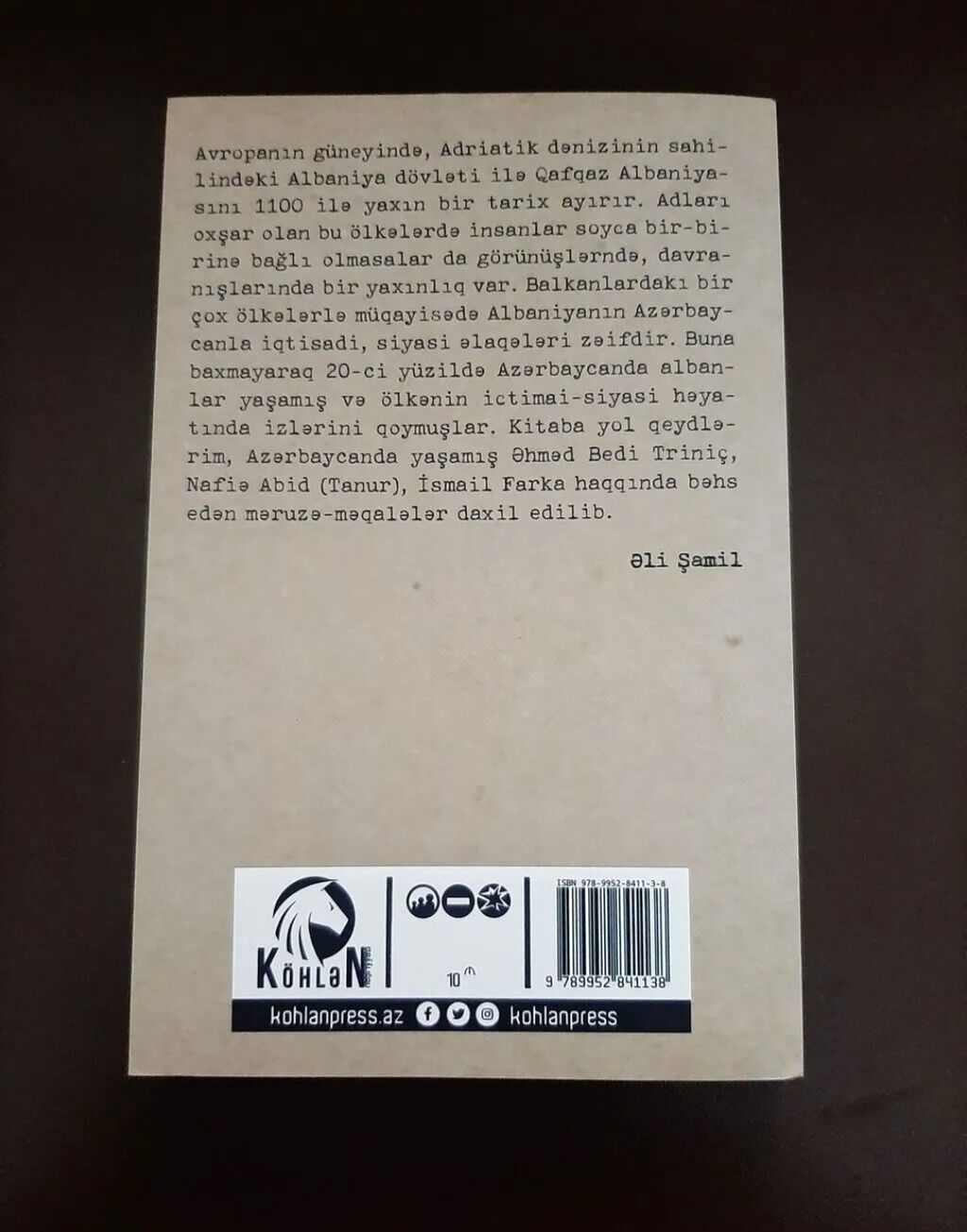 "Delo.Əli Şamil: 'Albaniya və Azərbaycandakı Albanlar" — Kitablar və jurnallar, Bakı (2)