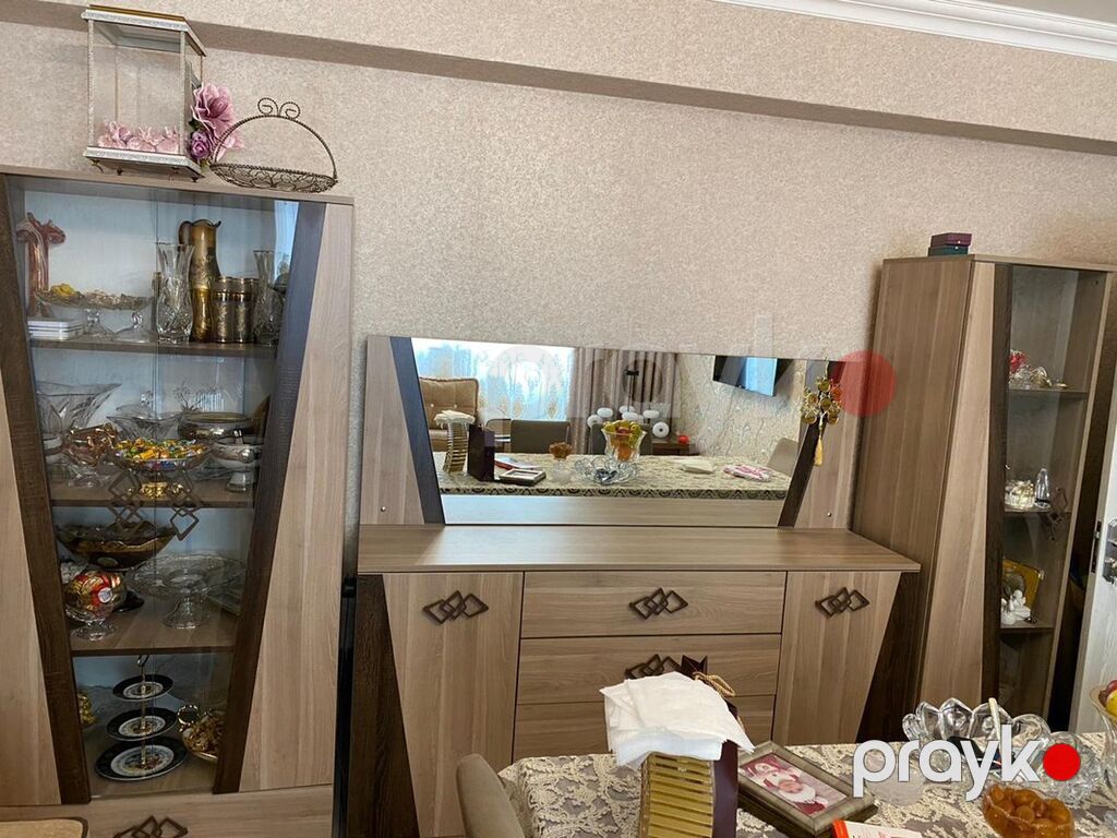 Qonaq otağı üçün vitrinalı mebel dəsti - Rəng: açıq palıd və tünd qoz — Mebel, Bakı (4)