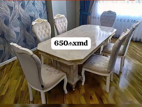 Klassik üslubda yemək otağı dəsti - Dəst: 1 böyük düzbucaqlı süfrə