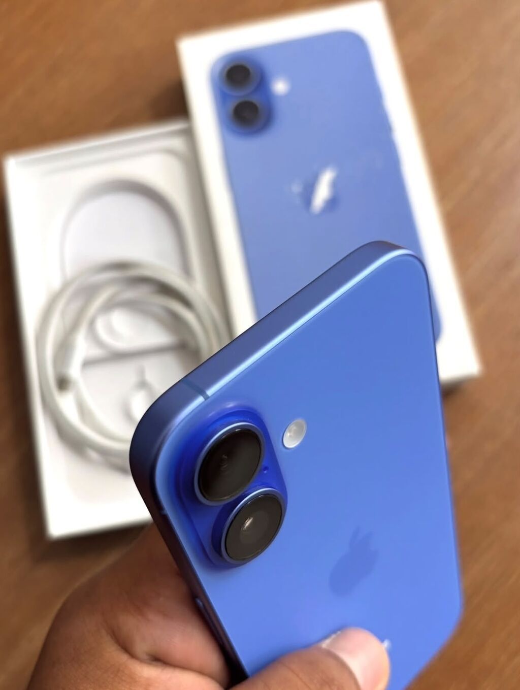 IPhone 16, 128 GB, Göy, Zəmanət, Simsiz şarj, Face ID — Apple iPhone, Digah (5)