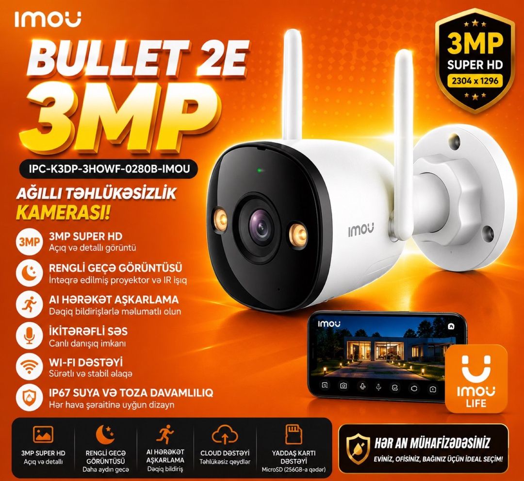 Wifi kamera — Təhlükəsizlik sistemləri, Bakı (4)