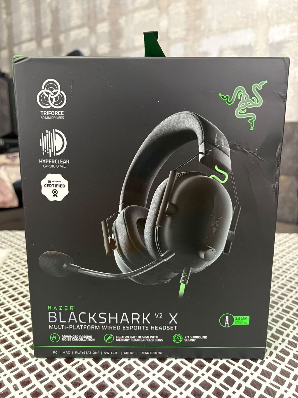 ​Razer BlackShark V2 X wired gaming headset satılır. Qulaqlıqlar — Elektronika, Bakı (2)