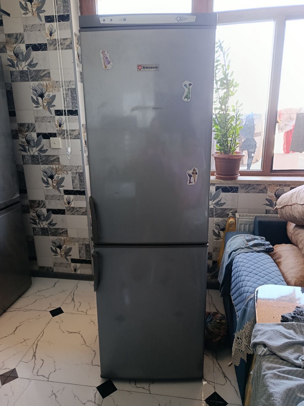 SWIZER iki qapılı soyuducu - Rəng: metalik boz (inox üslubunda) - — Soyuducular, Xırdalan (2)
