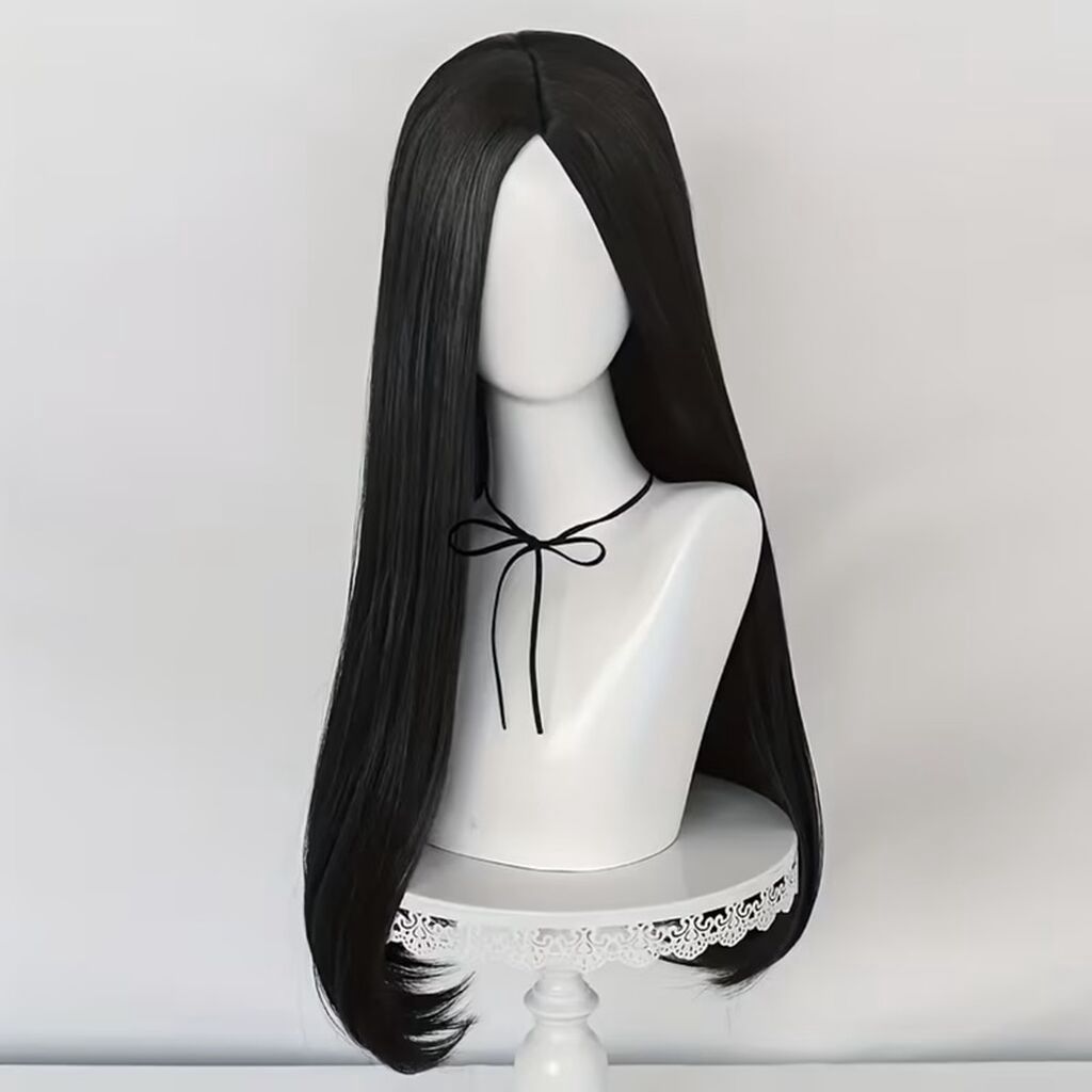 Uzun düz qara parik - Model: təbii görünüşlü, orta ayırmalı, düz — Gözəllik və sağlamlıq, Bakı
