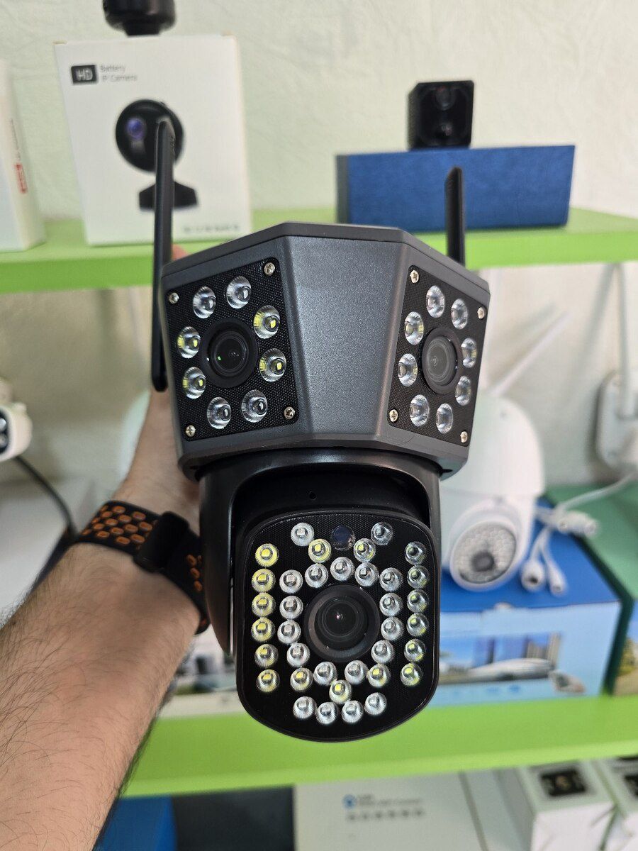 3 kamera Wifi simsiz ptz360° 12mp/4k — Təhlükəsizlik sistemləri, Bakı