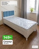 Çarpayı – 90×200 sm - Mexanizm: açılmayan, bazasız - Sürüşmə — Mebel