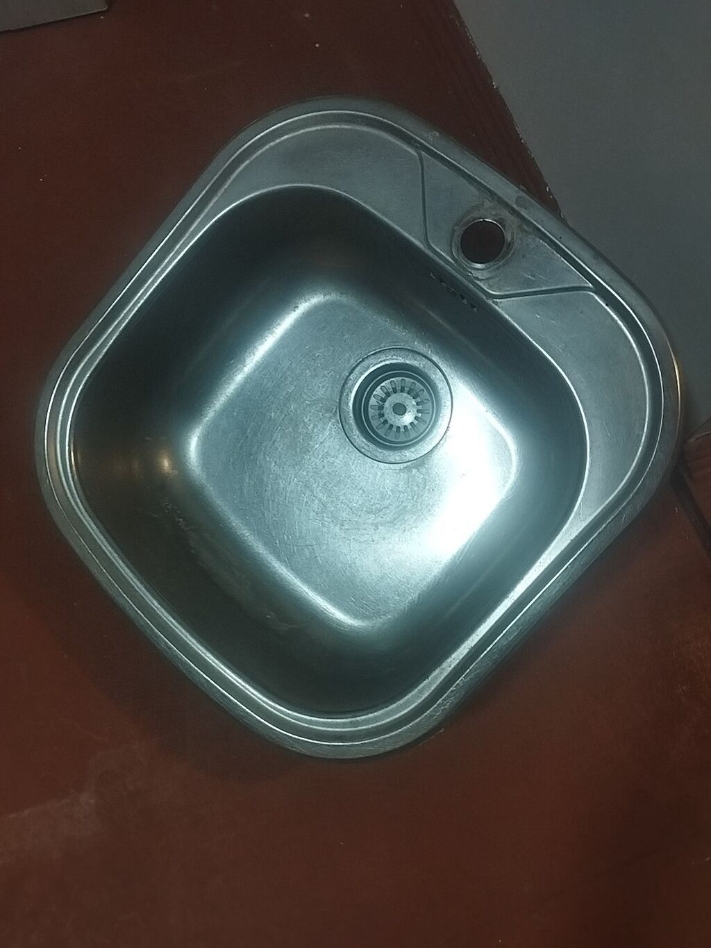İşlənmiş Kvadrat Mətbəx çanağı, Şkafsız, Paslanmaz polad, Ünvandan götürmə — Santexnika, Bakı