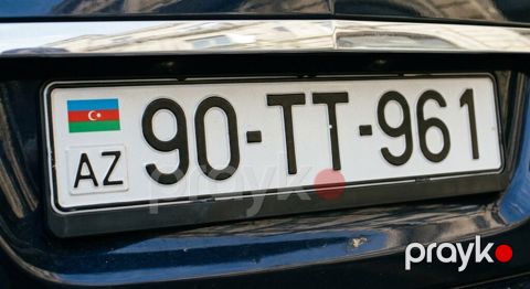 Azərbaycan dövlət nömrə nişanı: 90-TT-961 - Format: AZ standart — Ceyranbatan