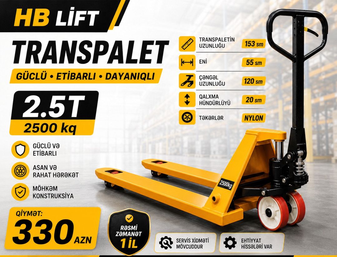 Transpalet K-250 — Mallar, Bakı