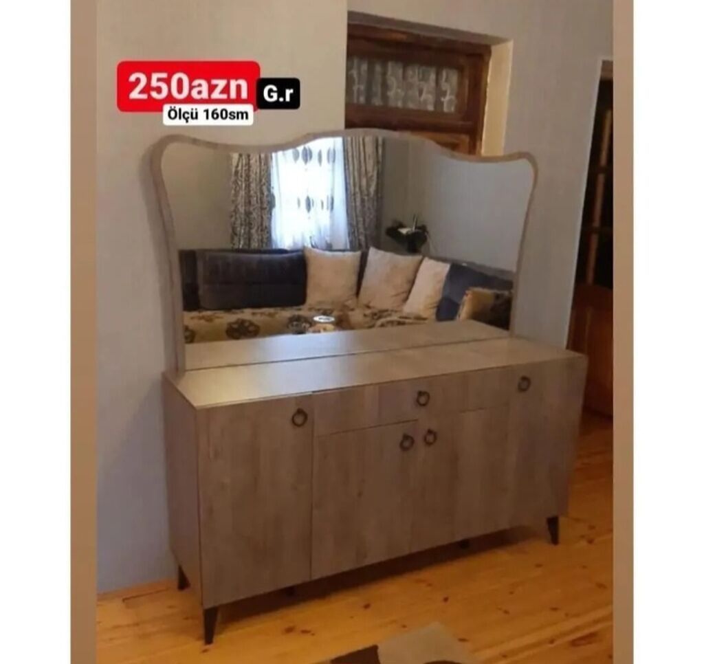 Ayna ilə saxlama bufeti/konsolü - 160 sm