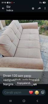 Divan 120 azn yaxşı vəziyyətdədi açlır bazaldı Nargilə kafesi tərəf — Ikıncı el mebel — Mebel