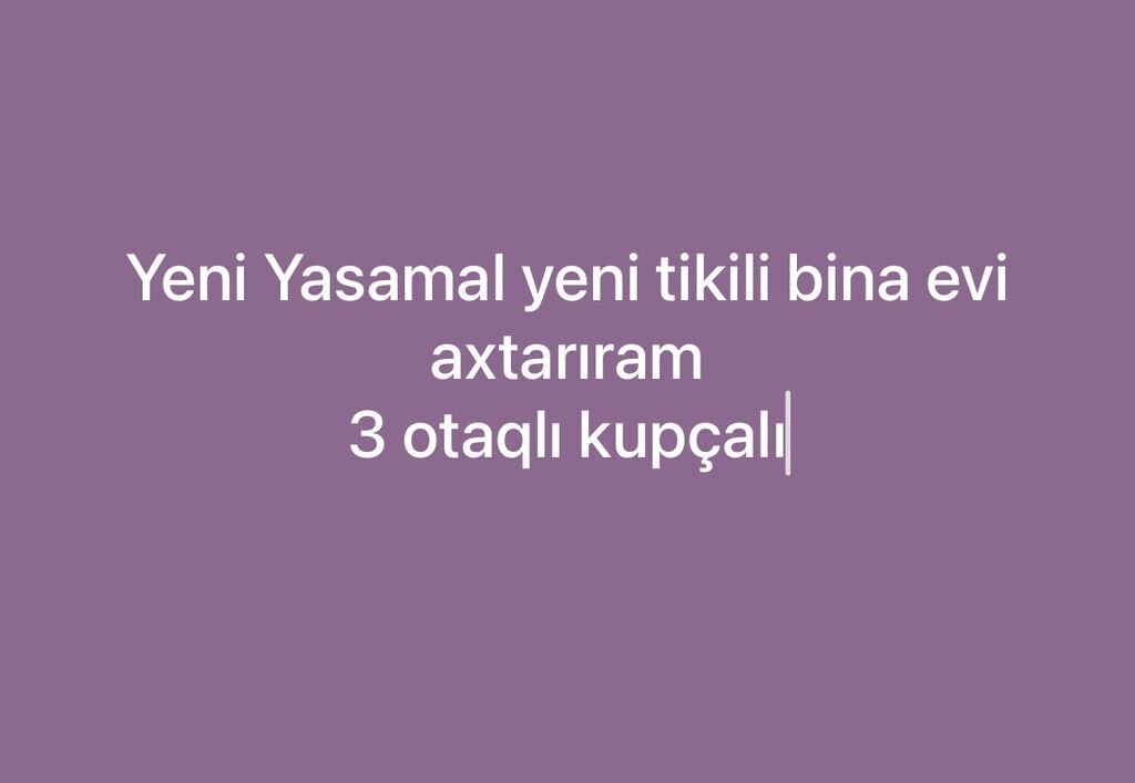 Axtarış: Yeni Yasamalda yeni tikili binada mənzil. Tələblər: - 3 — Mənzil, Bakı (3)