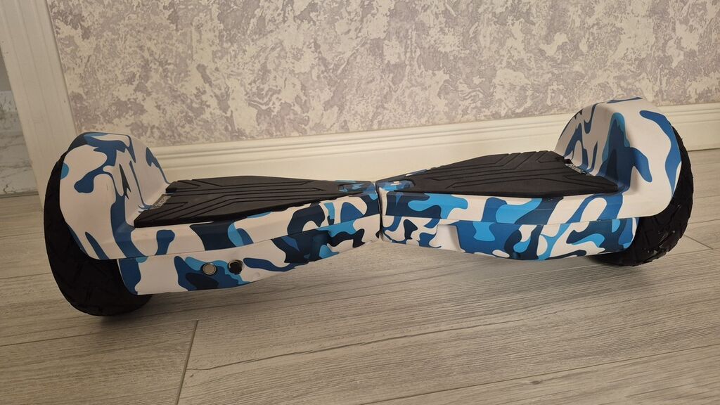 Zigzag hoverboard – mavi-ağ kamuflyaj dizaynlı, özünü tarazlayan — Hiroskopler, Masazır (3)