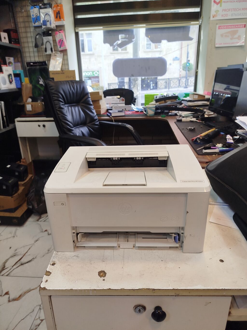 HP LaserJet Pro M102a monoxrom lazer printer - Növ: Qara-ağ lazer — Elektronika, Bakı