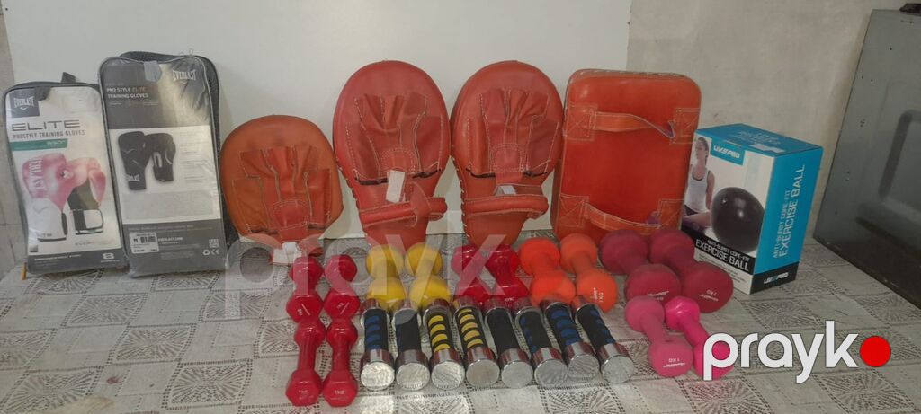 Fitnes və döyüş idmanları üçün avadanlıq seti 2 ədəd boks əlcəyi 2 — İdman və istirahət, Digah (3)