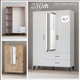 Geyim dolabı – model G_1 • Ölçü: 200 × 120 × 47 sm • Korpus: düz — Furniture