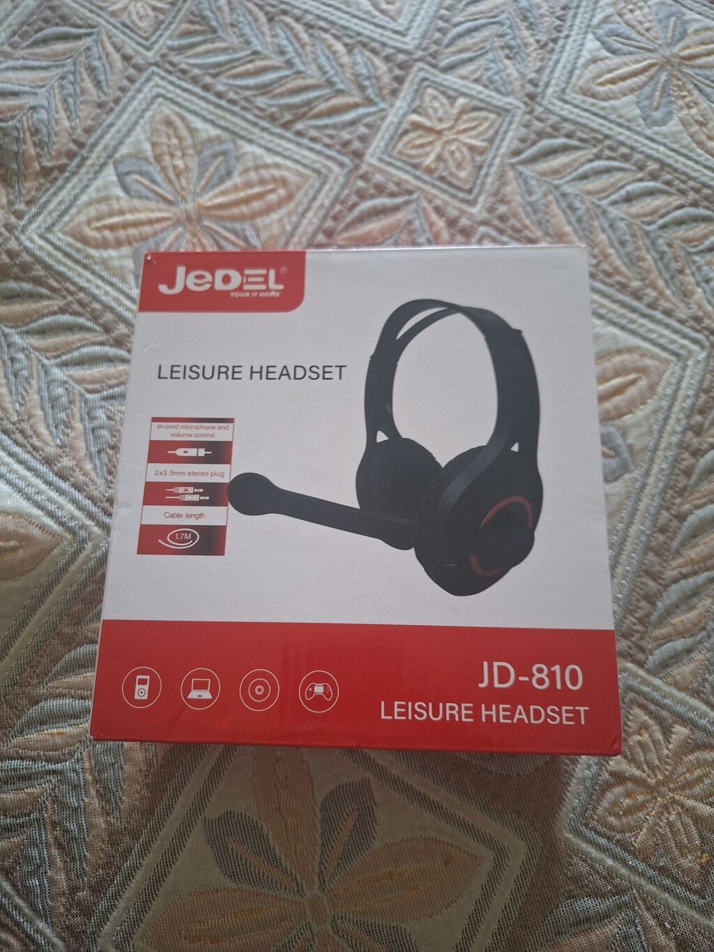 Jedel JD-810 Leisure Headset – naqilli qulaqlıq və mikrofonlu headset — Qulaqcıqlar, Bakı