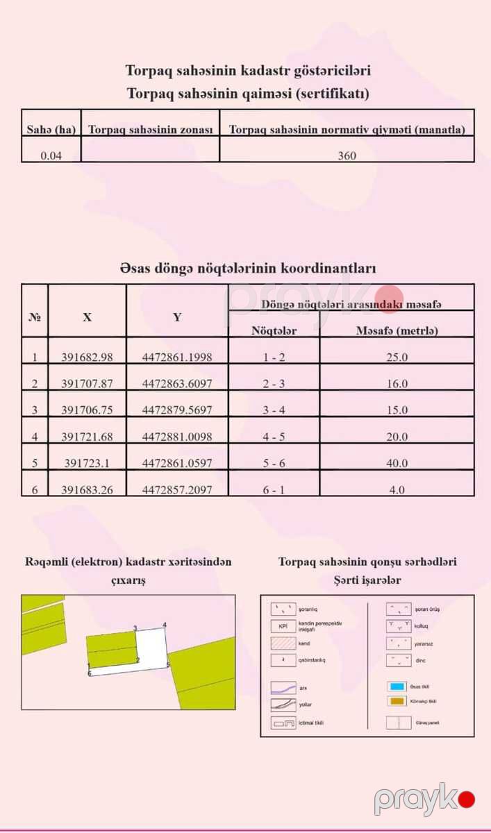 4 sot torpaq sahəsi, Qobu qəs — Torpaq, Bakı (3)