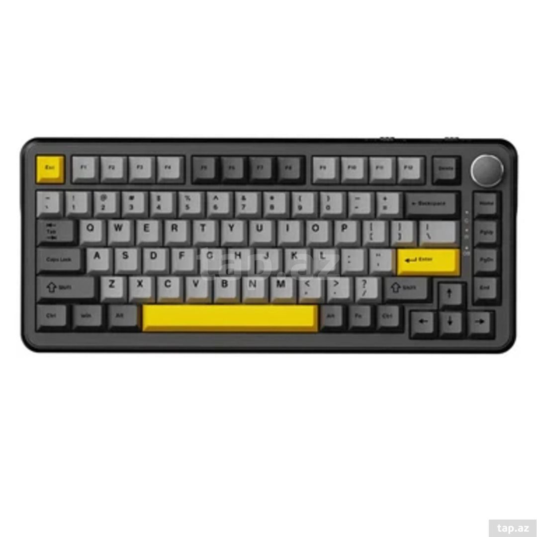 Klaviatura Ajazz AK820 MAX Black Gray Yellow — Elektronika, Bakı (4)