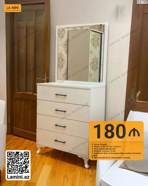 LA MINI termo güzgülü komod Məhsul xüsusiyyətləri: - Model: Termo — Lamini Mebel — Komodlar və tumbalar