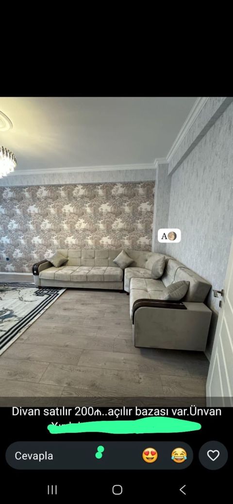 Küncü Divan Satılır - 2.30x3.20 m, Açılır