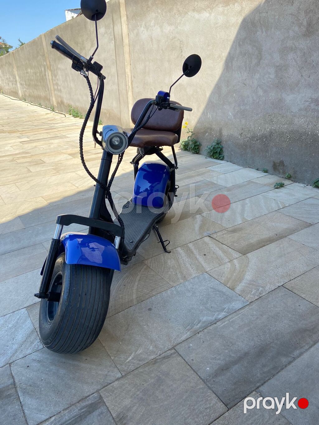 Elektrik skuter – citycoco tərzi, geniş təkərli - Rəng: mavi/qara — Avto, Digah (2)
