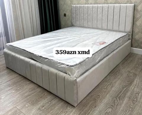 Mebel dəsti: Yumşaq başlıqlı iki nəfərlik çarpayı və döşək. - Rəng