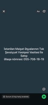 Xidmət: Məişət əşyalarının şəxsiyyət vəsiqəsi ilə satışı Təsvir: - — Electronics
