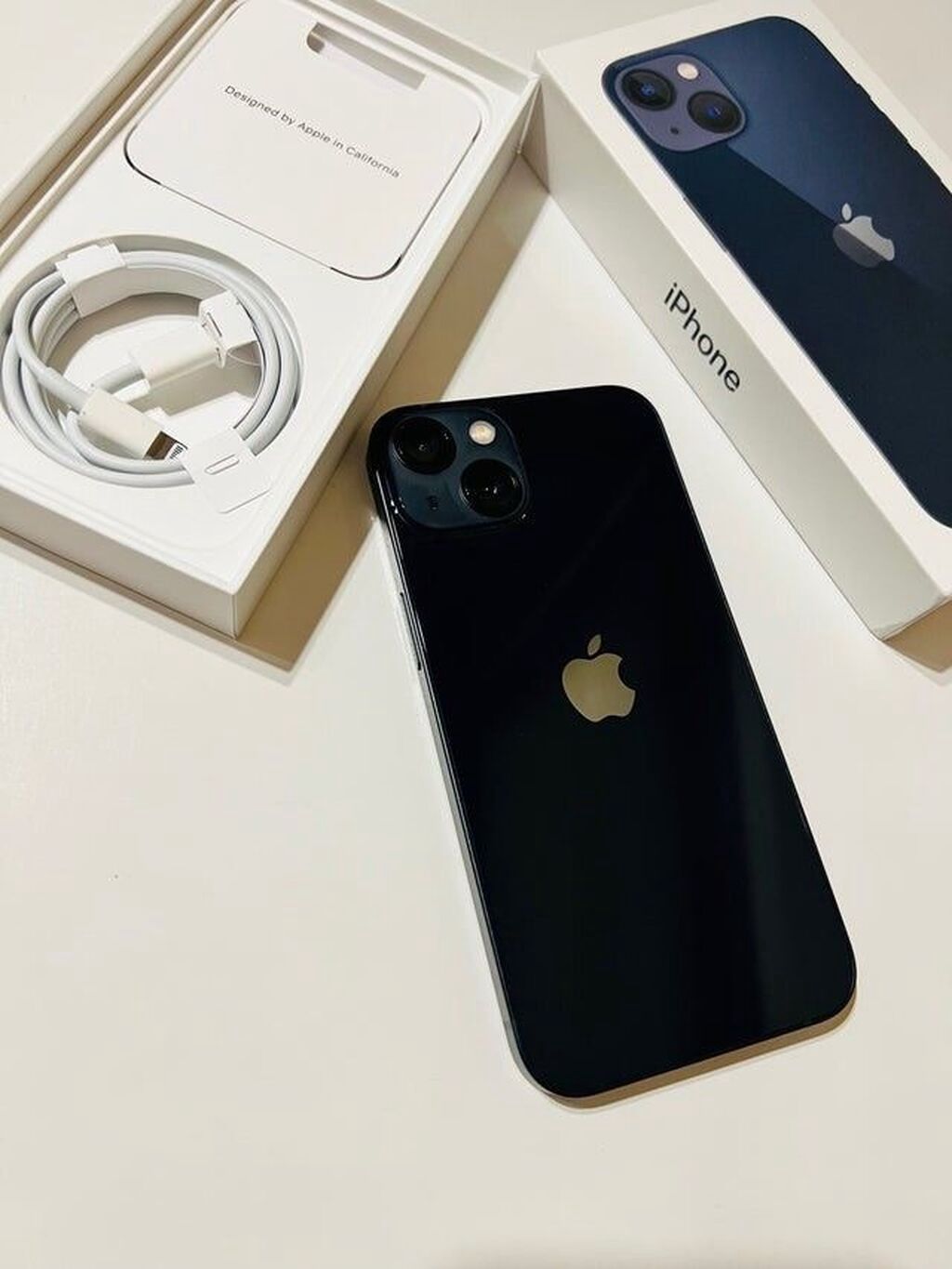 iPhone 13 128 GB qara, simsiz şarj, Face ID