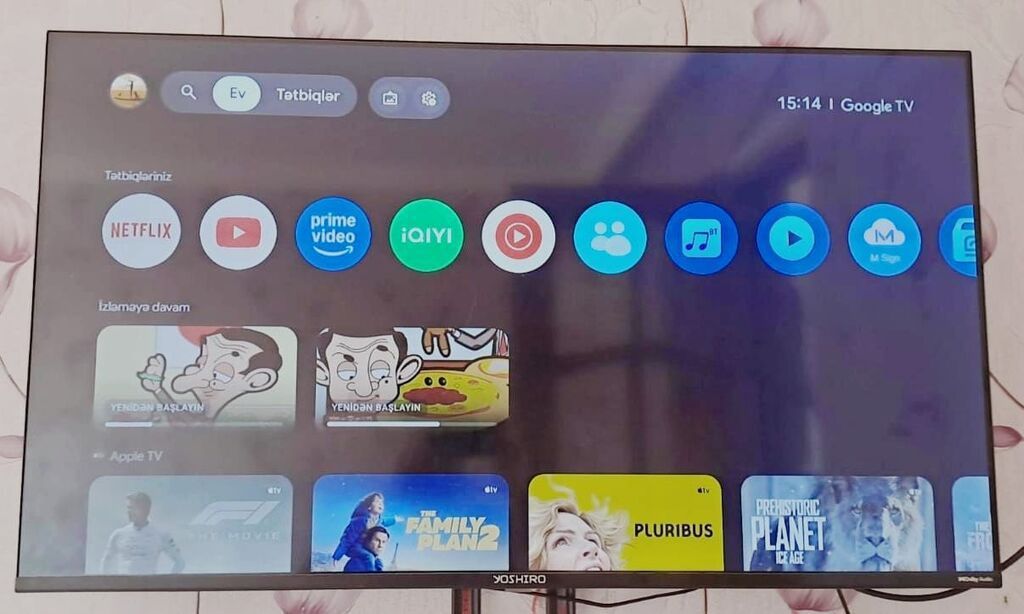 Yoshiro 43" (109 sm) FHD Google TV - Ekran: 43 düym, 109 sm, Full HD — Televizorlar, Bakı