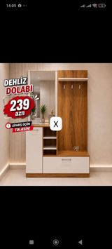Dehliz dolabı – 239 AZN - Material və dizayn: İsti ağac teksturalı — Goods