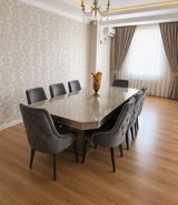Qonaq otağı üçün, İşlənmiş, Açılan, Dördbucaq masa, 8 stul — Mebel