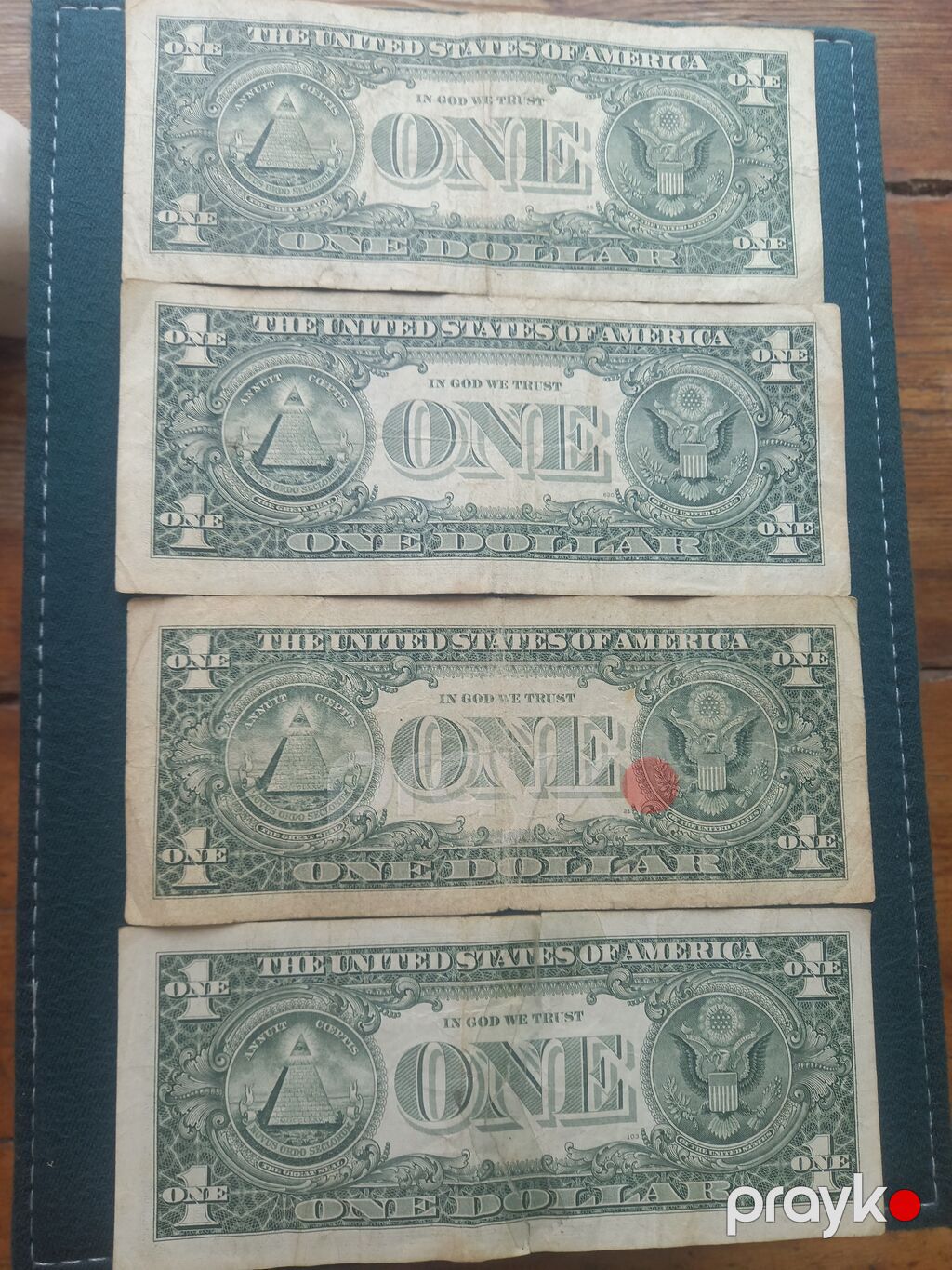 ABŞ 1 dollar kağız pulları – 4 ədəd kolleksiya dəsti Məzmun: - — Mallar, Bakı (8)