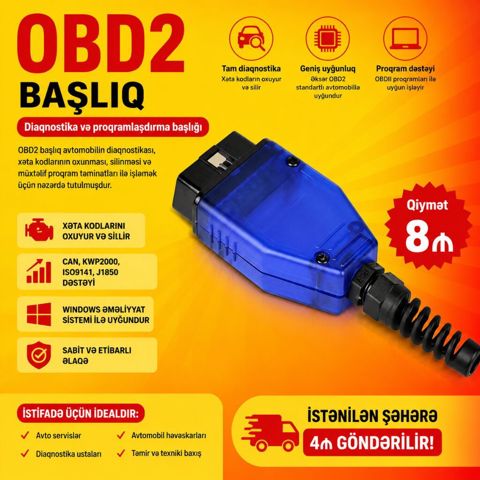 Obd2 başlıq. Məhsul keyfiyyətlidir. 🚍🚍🚍 Adapter Lənkəran