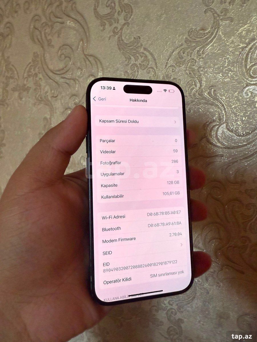 Apple iPhone 15 Pro Blue Titanium 128GB/8GB — Telefonlar və qadjetlər, Bakı (8)